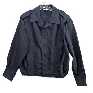 Surplus Vintage Military Jacket Alpine Troops Field Uniform Navy Blue Size M